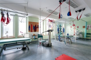 Space for physical therapy with professional modern equipment