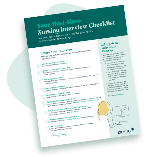 nursing interview checklist asset image